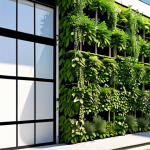 **

"A modern eco-friendly home exterior featuring a lush vertical garden and solar panels. Sustainable design elements, natural light, and biophilic architecture. Focus on green building materials and energy efficiency. Bright, sunny day."

**